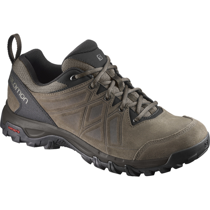 Chaussures De Randonnée Salomon Homme Marron Noir - Salomon EVASION 2 LTR - France (7401-QVBCT)